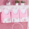 Porta Fraldas Para Varão Cristal Rosa Enxoval Bebê Menina 3 Peças