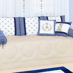Kit Cama Babá Classic Príncipe Marinho 8 Peças 100% Algodão Kit Cama Babá Classic Príncipe Marinho 8 Peças 100% Algodão