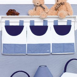 Porta Fraldas Para Varão Classic Príncipe Marinho 3 Peças Porta Fraldas Para Varão Classic Príncipe Marinho 3 Peças