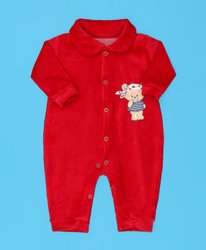 Macacão de Bebê Menino Pirata Vermelho Manga Longa Plush Macacão de Bebê Menino Pirata Vermelho Manga Longa Plush