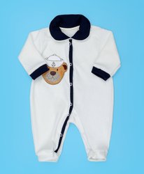 Macacão de Bebê Menino Urso Marinheiro Manga Longa Plush Macacão de Bebê Menino Urso Marinheiro Manga Longa Plush