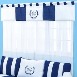 Cortina Para Quarto de Bebê Coroa Marinho 2,00M Cortina Para Quarto de Bebê Coroa Marinho 2,00M