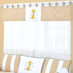 Cortina Para Quarto de Bebê Safari Bege 2,00M Cortina Para Quarto de Bebê Safari Bege 2,00M