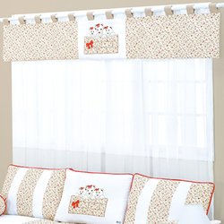 Cortina Para Quarto de Bebê Familia Ursa Bege 2,00M Cortina Para Quarto de Bebê Familia Ursa Bege 2,00M