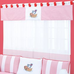 Cortina Quarto de Bebê Urso Marinheiro Vermelho Cortina Quarto de Bebê Urso Marinheiro Vermelho