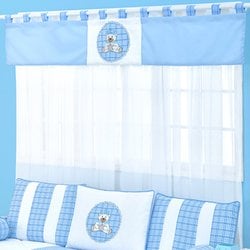 Cortina Para Quarto de Bebê Realeza Azul 2,00M Cortina Para Quarto de Bebê Realeza Azul 2,00M