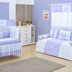 Enxoval Para Bebê Menina Sem Cama Babá Coroa Lilás 15 Peças Enxoval Para Bebê Menina Sem Cama Babá Coroa Lilás 15 Peças