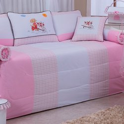 Kit Cama Babá Florista Rosa 7 Peças 100% Algodão Kit Cama Babá Florista Rosa 7 Peças 100% Algodão