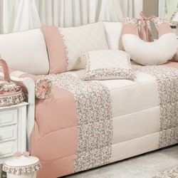 Kit Cama Babá Charme Salmão 7 Peças 100% Algodão Kit Cama Babá Charme Salmão 7 Peças 100% Algodão