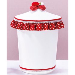 Lixeira Joaninha Poá Vermelho e Branco Lixeira Joaninha Poá Vermelho e Branco