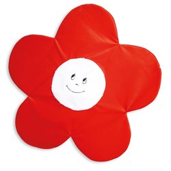 Tapete Margarida Vermelho Antiderrapante Bebê Menina Tapete Margarida Vermelho Antiderrapante Bebê Menina