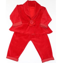 Conjunto de Bebê Menina Chic Vermelho 2 Peças Conjunto de Bebê Menina Chic Vermelho 2 Peças