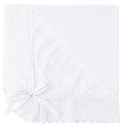 Manta de Bebê Piquet Forrada Luxo Branco Manta de Bebê Piquet Forrada Luxo Branco