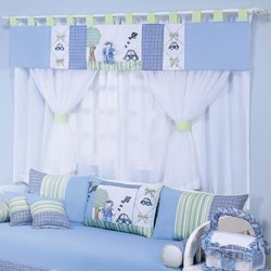 Cortina Para Quarto de Bebê Menino Luca Azul 2,00M Cortina Para Quarto de Bebê Menino Luca Azul 2,00M