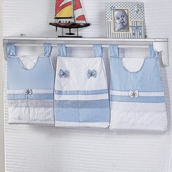 Porta Fraldas Varão Navio Branco - Azul 3 Peças Porta Fraldas Varão Navio Branco - Azul 3 Peças