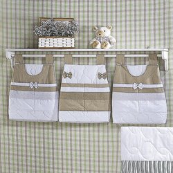Porta Fraldas Varão Catito Branco - Bege 3 Peças Porta Fraldas Varão Catito Branco - Bege 3 Peças