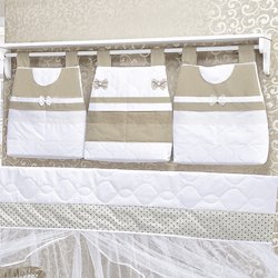 Porta Fraldas Varão Harmonia Branco - Bege 3 Peças Porta Fraldas Varão Harmonia Branco - Bege 3 Peças