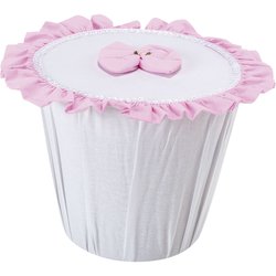 Lixeira Para Quarto de Bebê Cindy Branco - Rosa Lixeira Para Quarto de Bebê Cindy Branco - Rosa