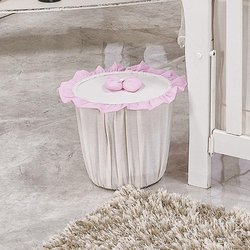 Lixeira Lola Palha e Rosa Lixeira Lola Palha e Rosa