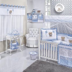 Quarto Completo Pepeu Azul Sem Enxoval Cama Babá Quarto Completo Pepeu Azul Sem Enxoval Cama Babá