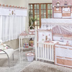 Quarto Completo Dengosa Salmão Sem Enxoval Cama Babá Quarto Completo Dengosa Salmão Sem Enxoval Cama Babá