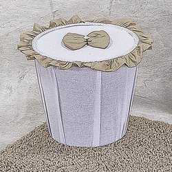 Lixeira Catito Branco e Bege Lixeira Catito Branco e Bege