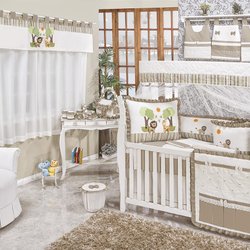 Quarto Completo Savana Bege Sem Enxoval Cama Babá Quarto Completo Savana Bege Sem Enxoval Cama Babá