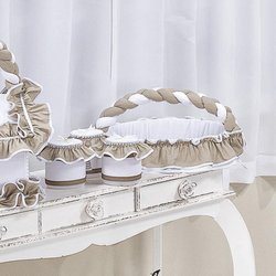 Cesta Decorada Harmonia Bege Cesta Decorada Harmonia Bege