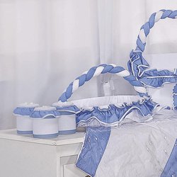 Cesta Decorada Urso Marujo Azul Cesta Decorada Urso Marujo Azul