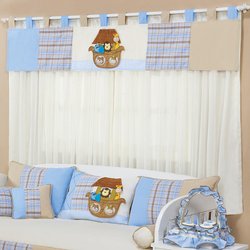 Cortina Quarto de Bebê Arca Baby Palha 7 Peças Cortina Quarto de Bebê Arca Baby Palha 7 Peças