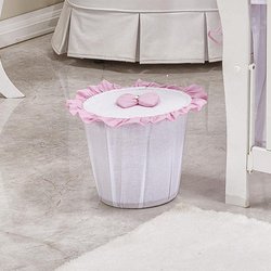 Lixeira Garden Branco e Rosa Lixeira Garden Branco e Rosa