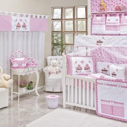 Quarto Completo Garden Rosa Sem Enxoval Cama Babá Quarto Completo Garden Rosa Sem Enxoval Cama Babá