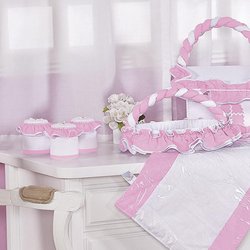 Cesta Decorada Alícia Rosa Cesta Decorada Alícia Rosa