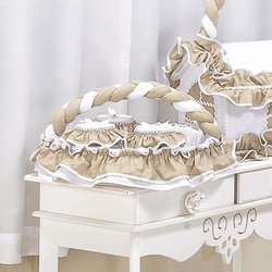 Cesta Decorada Ursinho Alfi Bege Cesta Decorada Ursinho Alfi Bege