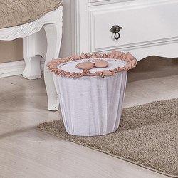 Lixeira Para Quarto de Bebê Meg Branco - Rosê Lixeira Para Quarto de Bebê Meg Branco - Rosê