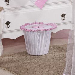 Lixeira Alícia Branco e Rosa Lixeira Alícia Branco e Rosa