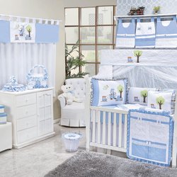 Quarto Completo Edu Azul Sem Enxoval Cama Babá Quarto Completo Edu Azul Sem Enxoval Cama Babá