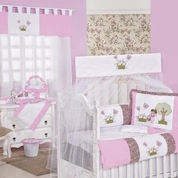 Quarto Completo Alícia Rosa Sem Enxoval Cama Babá Quarto Completo Alícia Rosa Sem Enxoval Cama Babá