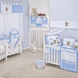 Quarto Completo Fred Azul Sem Enxoval Cama Babá Quarto Completo Fred Azul Sem Enxoval Cama Babá