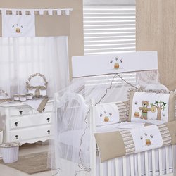 Quarto Completo Ursinho Pufi Bege Sem Enxoval Cama Babá Quarto Completo Ursinho Pufi Bege Sem Enxoval Cama Babá