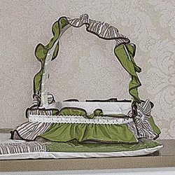 Cesta Decorada Família Urso Verde Cesta Decorada Família Urso Verde