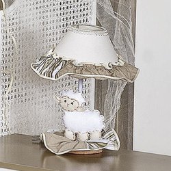 Abajur Fazendinha Feliz Bege Para Quarto de Bebê Abajur Fazendinha Feliz Bege Para Quarto de Bebê