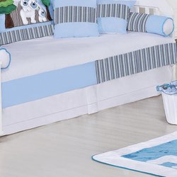 Saia Para Cama Babá Polar Branca Saia Para Cama Babá Polar Branca