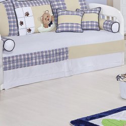 Saia Para Cama Babá Urso Nino Branca Saia Para Cama Babá Urso Nino Branca
