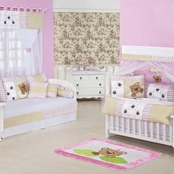 Quarto Completo Ursa Nina Rosa Sem Enxoval Cama Babá Quarto Completo Ursa Nina Rosa Sem Enxoval Cama Babá