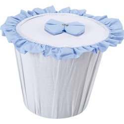 Lixeira Para Quarto de Bebê Príncipe Duque Branco - Azul Lixeira Para Quarto de Bebê Príncipe Duque Branco - Azul