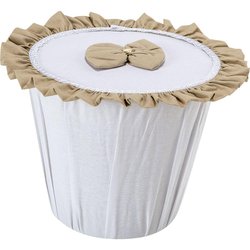 Lixeira Arca Branco e Bege Lixeira Arca Branco e Bege