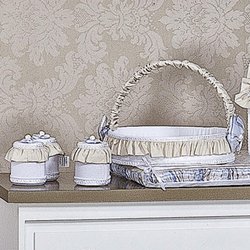 Cesta Decorada King Blue Bege Cesta Decorada King Blue Bege