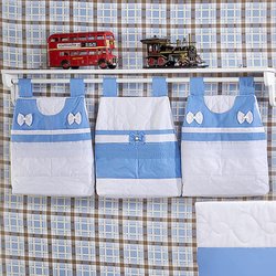 Porta Fraldas Para Varão Trenzinho Willy Branco - Azul 3 Peças Porta Fraldas Para Varão Trenzinho Willy Branco - Azul 3 Peças