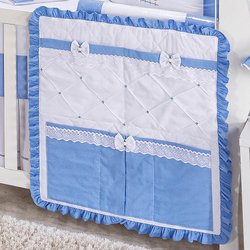Porta Objeto Para Berço Trenzinho Willy Branco - Azul Porta Objeto Para Berço Trenzinho Willy Branco - Azul